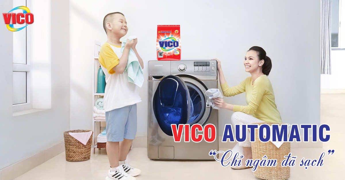 bột giặt cho mày giặt cửa ngang Vico automatic